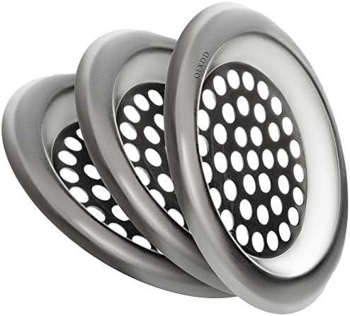 Hair Catcher Sink Drain 3", Sink Strainer Flat, Drain Protector Stainless, Drain Catcher Hair, Drain Cover (Pack of 3)