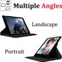 Vultic Rotating Case for iPad Pro 12.9 inch [1st/2nd Gen 2015/2017], 360 Degree Stand [Auto Sleep/Wake] Folio PU Leather Smart Cover (Black)