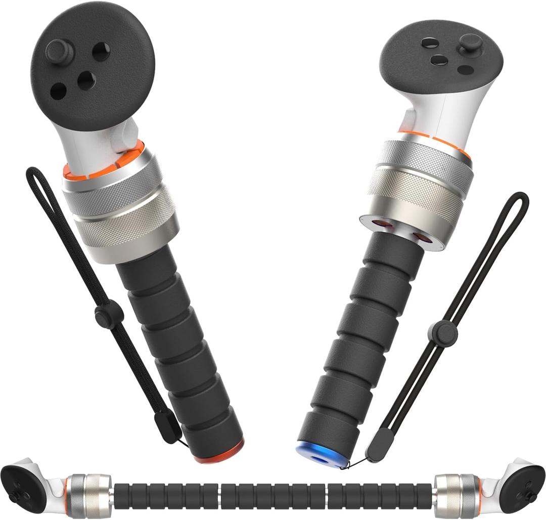 YEZRO Dual VR Game Handles for Meta Quest 3/Quest 3s - Aluminum Long Arms Extension Accessories for Gorilla Tag, Beat Saber Handles, Baseball bat Compatible with Oculus Quest Pro/2, Gift for Kids YEZRO Dual VR Game Handles for Meta Quest 3/Quest 3s - Aluminum Long Arms Extension Accessories for Gorilla Tag, Beat Saber Handles, Baseball bat Compatible with Oculus Quest Pro/2, Gift for Kids
