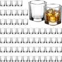 60-Pack 2.2oz Heavy Base Square Shot Glasses Bulk,Clear Glass Shooters Set for Tequila,Whiskey,Espresso, Party Favors,Wedding And Birthday Gifts