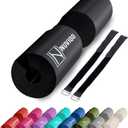 Barbell Pad Squat Pad for Lunges and Squats - Hip Thrust Pad for Standard and Olympic Bars - Provides Cushion to Neck and Shoulders While Training (Black)