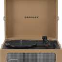 Crosley CR8017B-TA Voyager Vintage Portable Vinyl Record Player Turntable with Bluetooth in/Out and Built-in Speakers, Tan
