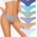 Seamless Underwear Women Pack No Show Thongs For Women Ladies Sexy Panties Underwear Breathable Comfortable 12 Packs, Size Small