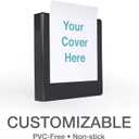 Oxford 3 Ring Binders, 1 inch ONE-Touch Easy Open D Rings, Durable Binders for School and Office, ClearVue, Xtralife Hinge, Non-Stick, PVC-Free, Black, Holds 250 Sheets, 4 PK (79903)