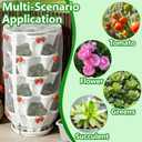 2 Pcs Vertical Plant Pot Insect Netting with Zipper, 39"x20" Stackable Planter Garden Net Cover, 3 to 5 Tier Planter Pot Insect Bird Barrier Protection Mesh for Strawberry Herb Flower Fruit Vegetable