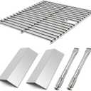 Replacement Parts for Nexgrill 820-0033 Grill, Grill Grate, Heat Shield Flame Tamer and Burner for Nexgrill 820-0033 2 Burner Grill, Megamaster 820-0033M Propane Gas Grill