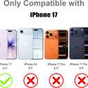Magnetic for iPhone 17 Case with Finger Strap, Compatible with Magsafe, Cheetah Print Pattern for Women Girls, Slim Shockproof Soft TPU Case for iPhone 17 6.3 Inch, Orange
