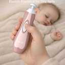 Fansidi Baby Nail Trimmer Electric, Easy & Safe Nail File for Newborn to Toddler, Whisper-Quiet Nighttime Use, Precise 4-Stage Grinding Heads, LED Light, 18-Pcs Kit, Blush Petal Pink, Baby Shower Gift