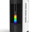 XAMATTS Portable Air Conditioners w/Remote,1.7L Desktop Mini Air Conditioner w/7 Color LED Lights, 120° Oscillating Evaporative Air Cooler w/3 Speeds & 7H Timer for Bedroom, Office Indoor Use