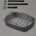 Nonstick Turkey Roasting Pan with Rack - 1713 Inch Extra Large Roaster Pan, Deep Turkey Tray for Oven, U-Shaped Rack, Wider Handles, Ideal for Ovens, Thanksgiving, and Christmas