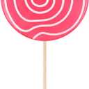Amosfun Large Fake Swirl Lollipop 15.7 x 7.9 Inch Artificial Wood Faux Candy Photo Booth Props Baby Shower Girls Birthday Tea Party Decoration