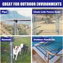 uxcell Structural Pipe Connector Joint Pipe Clamps 180 Degree 2 Way, 20 Set Stainless Steel Corner Fitting End Rails Clamp Fit OD 1 inch (25mm) Tube, Silver