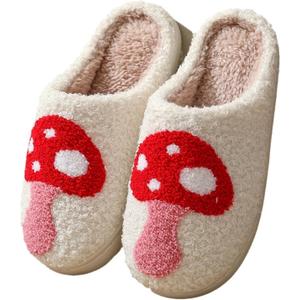 Mushroom Slippers Rainbow Slipper Heart Lover Slipper Home Slippers Indoor Slippers For Kids Women Men Girls (7-8 Women/5.5-6.5 Men)