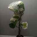 Hollyone 3FT White Hydrangea Artificial Flowers Tree Large Real Touch Faux Silk Hydrangea Plants Potted Fake Flower in Black Pot for Home Indoor Outdoor Front Porch Garden Entrance Living Room Decor
