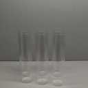 Koyal Wholesale Glass Hurricane Candle Holders, Tall Cylinder Chimney Tubes, Open On Both Ends for Pillar, Taper Candles Cover, Wedding Centerpieces Decorations, Bulk Set (6, 3" W x 8" H)