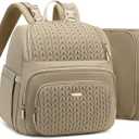 Diaper Bag Backpack - Lightweight & Stylish, Boys, Girls & Baby Travel Essentials Tote with Changing Pad, Insulated Pocket, Stroller Strap - Baby Backpack for Mom, Maternity (Brown Taupe)