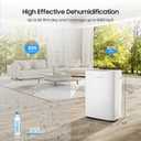 5500 Sq.Ft Dehumidifier for Basement Home, ANDTE 80 Pints Large Room Dehumidifiers Efficient with Drain Hose & 1.32 Gal Tank, Smart Humidity Control, Touch Control Panel, Auto Defrost