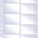 2 x 800 Pockets Ultra-Clear Business Card Holder Sleeves Binder Each Sleeve Holds 20 2x3.5 Namecards for 2/3/4 Ring Binder, Double Sided 10 Pocket Credit Card Pages40 Pack