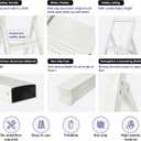 Step Ladder Folding Ladders (3 Steps, Pure White)