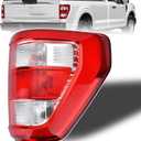 Tail Light Compatible With 2021 2022 2023 2024 Ford F150 F-150 XL Right Passenger Side Taillight Brake Rear Lamp Assembly Replace ML3Z-13404-E (Halogen Type W/O Blind Spot)