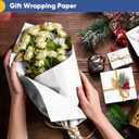 Vanhench White Wrapping Paper 17.5"x1200"(100'), Bulletin Board Easel Painting Drawing Banner Craft Kraft Paper Roll Kids Art Supplies, Chart Poster, Floor Covering Wedding Gift Wrap 80GSM 55LB