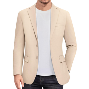 COOFANDY Men's Casual Knit Blazer Stretch Slim Fit Sport Coat Two Button Lightweight Suit Jackets, XL