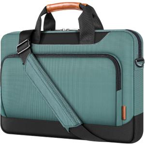 DOMISO 15-15.6 Inch Laptop Bag Business Briefcase Laptop Case Compatible with Lenovo 15.6" Ideapad 330/16" MacBook Pro/HP EliteBook 850 G3/Envy x360 15/Latitude 3580/Acer Chromebook/Asus,Green
