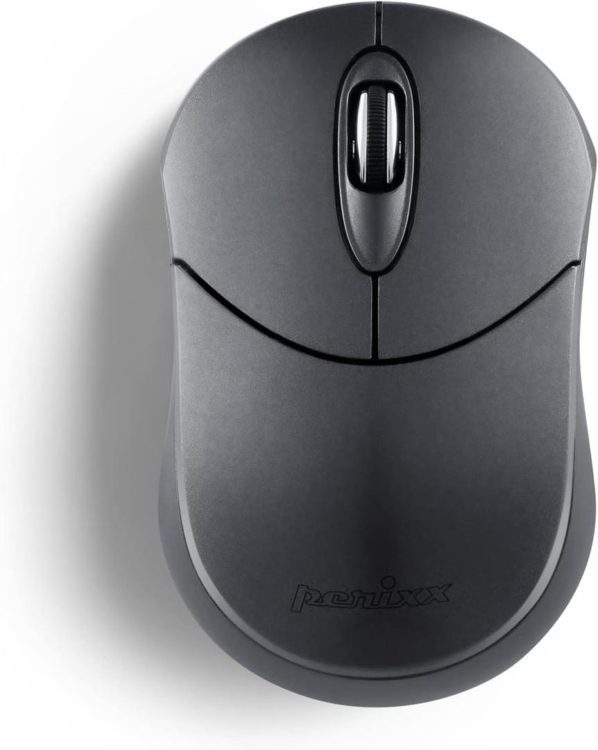 Perixx PERIMICE-802 Wireless Bluetooth Mouse - Portable Design - Compatible with Windows, iOS, and Android PC, Laptop, Tablet, and Smartphone - Graphite Gray