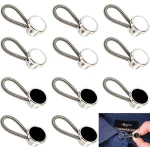 2 x 12pcs, Collar Extenders,Neck Extender Button Invisible for Men Shirts Suits Trouser, Coat, Shirts Adds 1 in Instantly (White, Black)