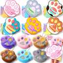 BainGesk Valentines Day Gifts for Kids School, 24 Pack Soft Paw Plush Keychains with Gift Boxes, Ideas Valentines Day Gifts for Kids Classroom, Exchange Gifts for Girls Boys, Valentine Party Favors