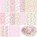 Yexiya 36 Sheet 6 Style Pink Floral Paper Napkins for Decoupage Spring Aesthetic Decorative Cocktail Napkin for Easter DIY Crafting Project Furniture Home Party Table Decor Unfolded 13 x 13 Inch