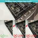 Stove Gap Covers Stainless Steel with White Coated, Stove Gap Filler | Heat Resistant & Easy to Clean Stove Counter Gap Cover, Upgraded Wider Top Perfect Fit White Stove and Counter Guard (23.5"L)