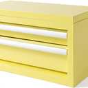 Mini Steel Tool Box with Drawers - Small Tool Chest for Small Item Storage Organizer - Portable Metal Toolbox Organizer with Tool Drawer (mini yellow)