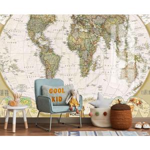 World Map Wallpaper Mural for Nursery Kids Room Large Wall Mural for Bedroom Living Room (149" x 107")