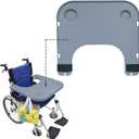 Wheelchair Tray Table with Cup Holder, Detachable Removable Universal Table Tray for Eating Reading Resting, Durable Wheelchair Mobility Scooters Accessories for Seniors & Adults (Grey)