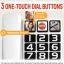Uvital Large Button Phones for Seniors, White Corded Landline Phone with 3 One-Touch Dialing Big Buttons, Hands-Free, Loud Ringer, Adjustable Volume, Easy for Visually Impaired Telephone for Seniors