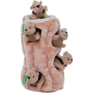 Outward Hound Hide-A-Squirrel Dog Toy Interactive 2in1 Plush Puzzle with 6 Squeaky Removable Squirrels, X-Large