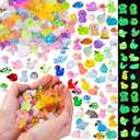 130 pcs Mini Resin Animals Variety Tiny Animals Figures Miniature Little Small Animal Figurines Bulk for Micro Fairy Garden Landscape Accessories Hide Crafts Decor Aquarium