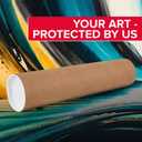 2" x 20" Reinforced Kraft Paper Mailing Tube, Pack of 4 Tubes with 8 Caps – Secure USPS Approved Poster Tube – Made in USA Cardboard Tube for Shipping and Storing Posters, Prints, Artwork