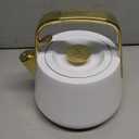 2 Quart Whistling Tea Kettle - Durable Stainless Steel Tea Pot - Fast Boiling, Stovetop Agnostic - Non-Toxic, PTFE & PFOA Free - Includes Pot Holder - White