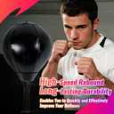 2 Boxing Speed Ball Universal 8mm Screw Replaceable Spare Sandbag with Ball Pump for Dynamic and Enduring Training SessionsBlack