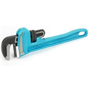 DURATECH 8-Inch Heavy Duty Pipe Wrench, Adjustable Plumbing Wrench, Malleable Cast Iron Handle, Exceed GGG standard
