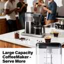 SHARDOR 8-Cup Drip Coffee Maker with Reusable Filter and Glass Coffee PotBlack and Sliver