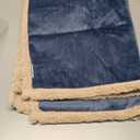 Furhaven Waterproof & Self-Warming Throw Blanket for Dogs & Indoor Cats, Washable & Reflects Body Heat - Soft-Edged Terry & Sherpa Dog Blanket - Cozy Denim, Medium