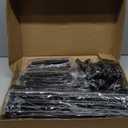 UDEAR 5Tier Coat and Shoe Rack, Entryway Coat Rack with 8 Hooks, Double Row Shoes Organizer for Living Room, Bedroom, Office, Black