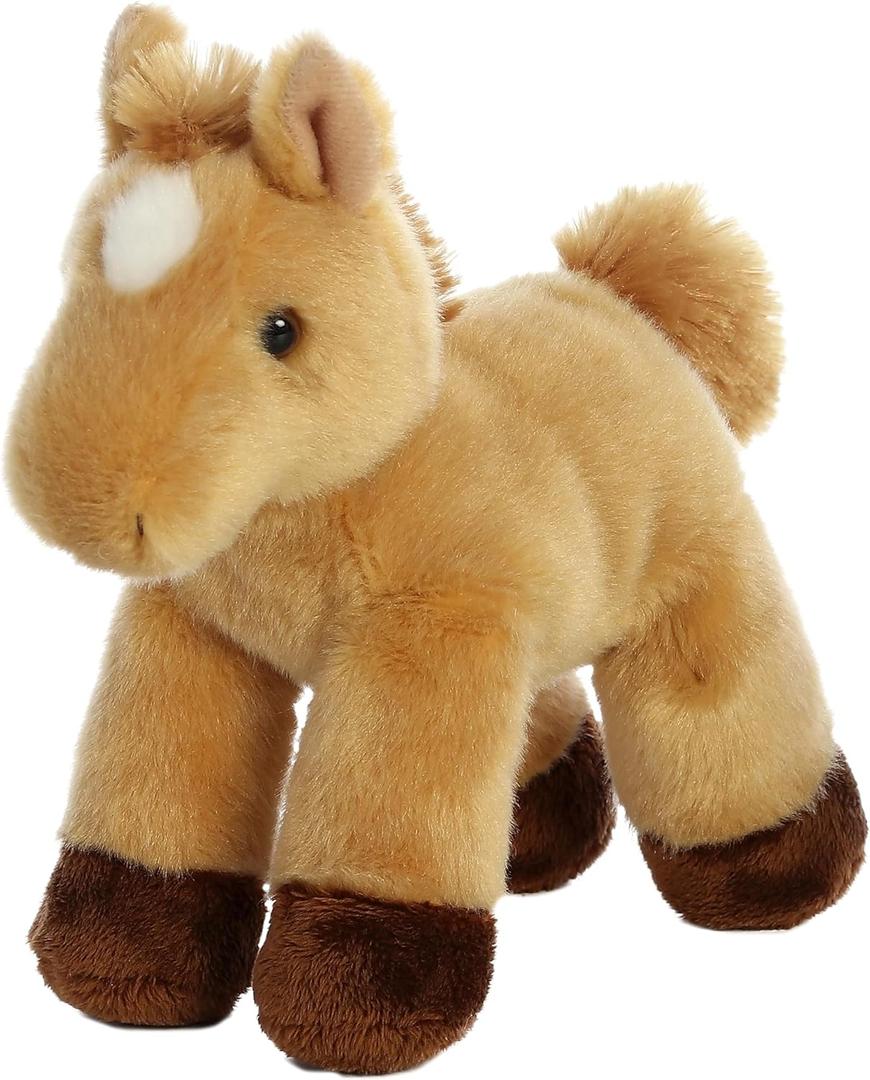 Aurora Adorable Mini Flopsie Prancer Stuffed Animal - Mini Companions Ready for Playful Adventures - for Kids All Ages, Toddlers, Adults, and Families - Brown 8 Inches