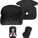 2 Pack Car Seat Protector for Child, Waterproof Toddler Seat Pee Pad for Strollers and Car Seats,4-Tier Leak-Proof,Non-Slip (Black)