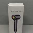 Hair Dryer, 160000 RPM Ionic Hair Dryer Portable Lightweight Blow Dryer with 500 Million Negative Ions, Fast-Drying, Lightweight and Quiet with Diffuser & Nozzle, Perfect for Home and Travel-Gray