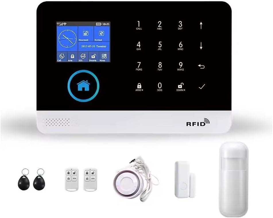 Alarm System for Home Security,DIY WiFi 4G Smart Life Tuya Burglar Alarm,8-Piece Kits with Door Window Sensor,PIR Motion Detector Compatible with Alexa and Google,for Apartment Office,Villa