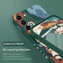 Phone Case for Samsung Galaxy S22 Plus Slim Shockproof Silica Astronaut Pattern Side Creative Design for Samsung S22 Plus Case-Astronaut Green